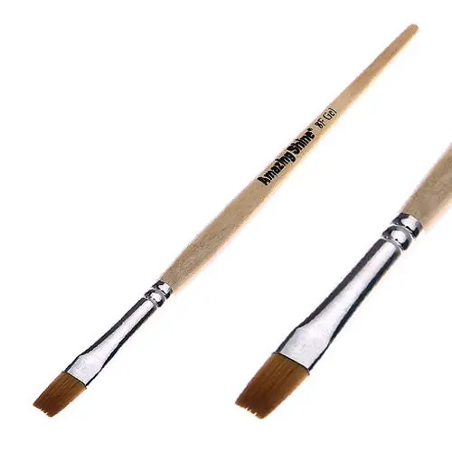 Pensulă gel, maro deschis, cu mâner, mărimea 8F