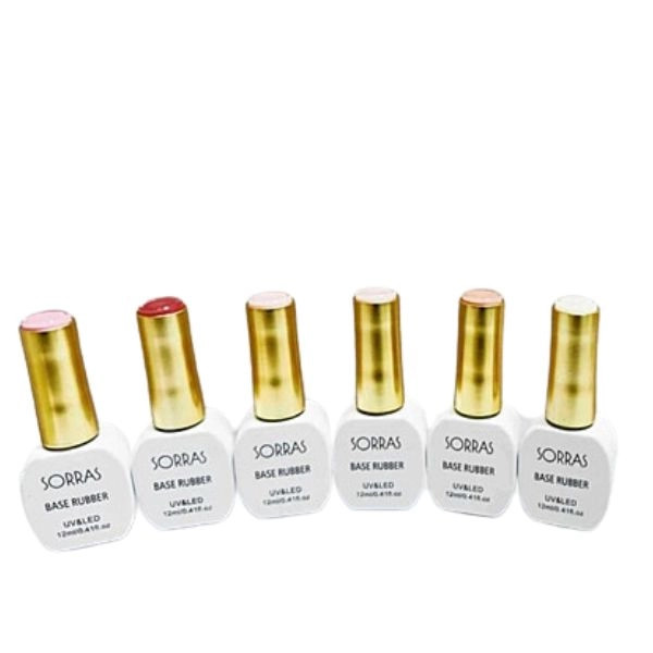 Gel UV / LED Gel Top Coat - Base Rubber 6x12ml