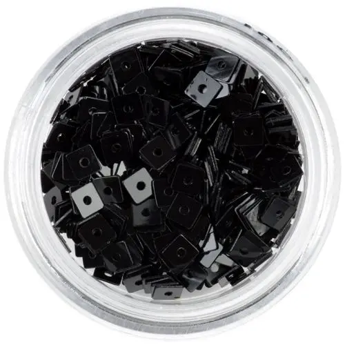 Pătrate decorative cu gaură - negre