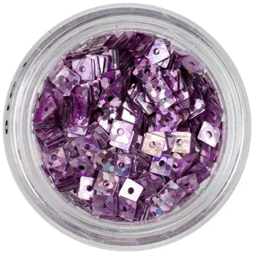 Pătrate cu gaură şi efect holografic - mov-roz