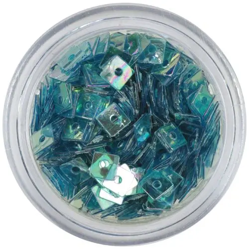 Pătrat cu gaură, turcoaz - transparent