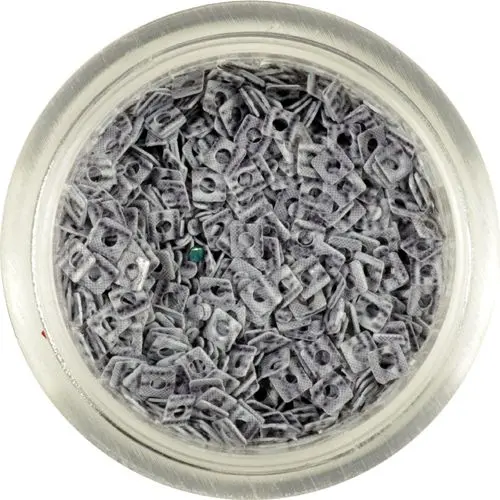 Mic pătrat cu gaură - gri cu dungi