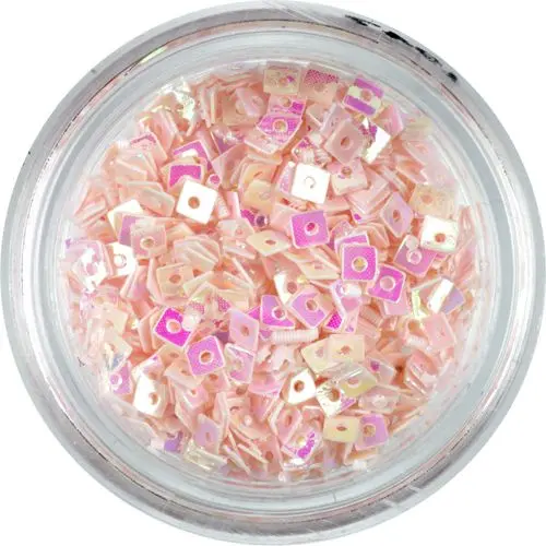 Pătrate roz deschis - decorațiune cu gaură