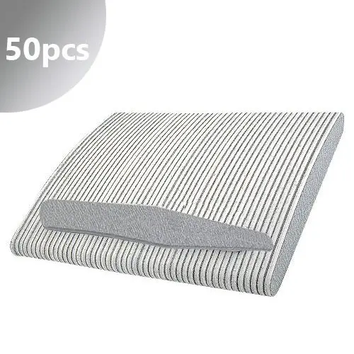 Inginails Pile unghii zebră, profesionale, semilună 100/180 - 50 buc