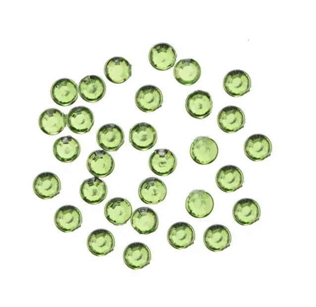 Decorațiuni nail art 2 mm - 50 buc strasuri rotunde în săculeț, verde