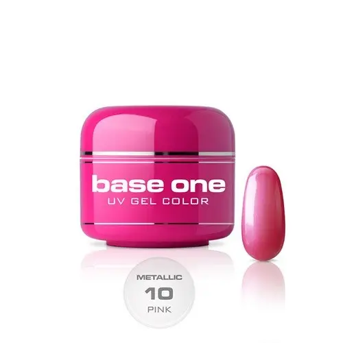Gel UV Silcare Base One Metallic – Pink 10, 5g