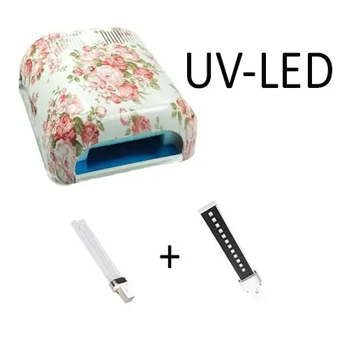 Lampă combinație LED-UV, model floral – 36W 