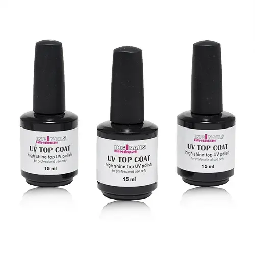 UV Top Coat - Top coat UV cu luciu intens 3 bucăți Inginails