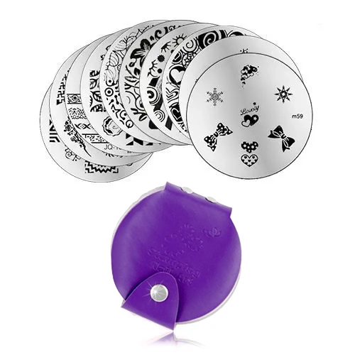 Set 10 bucăți plăcuțe de ștampilare și cutii pentru plăcuțele de ștampilare