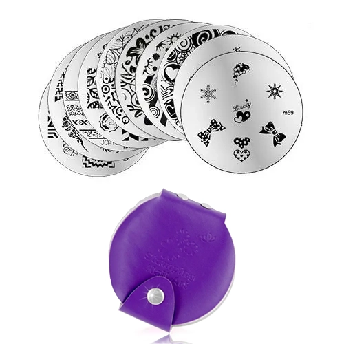 Set 10 bucăți plăcuțe de ștampilare și cutii pentru plăcuțele de ștampilare