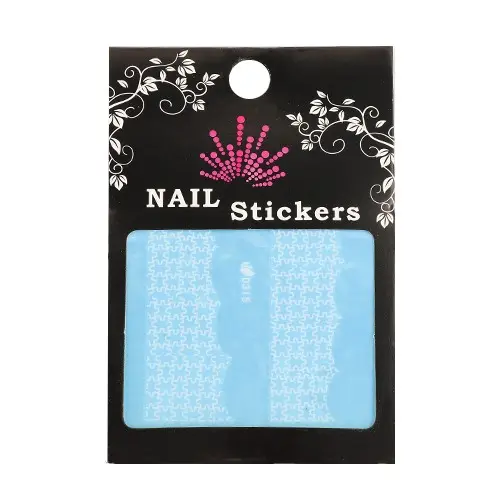 Stickere pentru unghii cu model alb