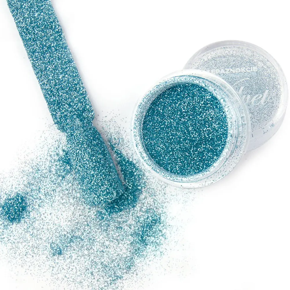 Pulbere decorativă strălucitoare - Efect Velvet nr. 13 - albastru deschis, 3g