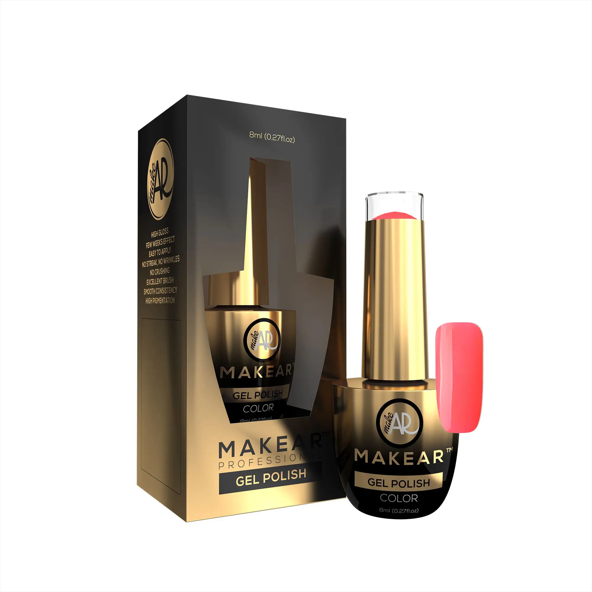 Makear Gel colorat pentru unghii – Neon bubble gum pink – N10, 8ml