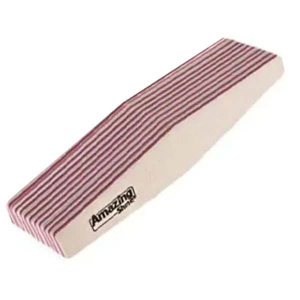 10 buc - Pilă unghii Profi Speedy Diamon centru alb cu roz 100/100