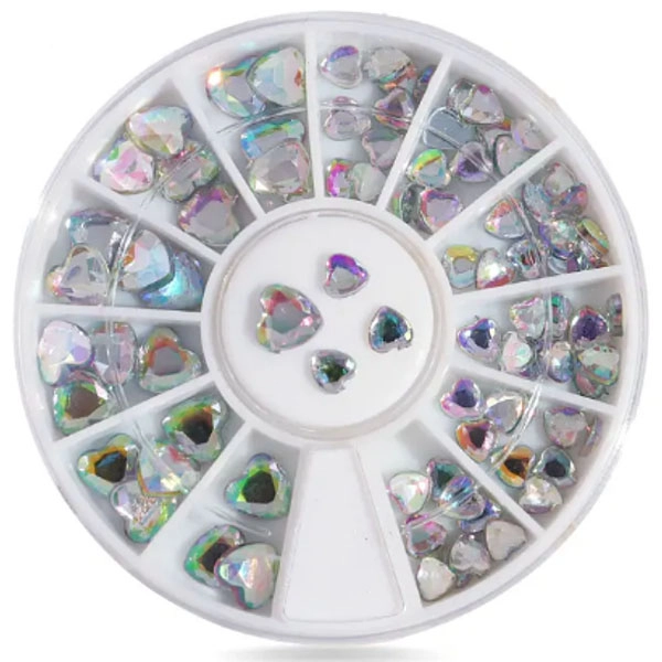 Decorațiuni nail art – strasuri inima mica, diferite marimi