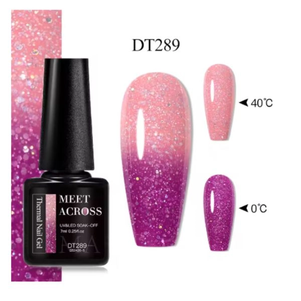 Lac gel THERMO - Roz/Violet DT289, 7 ml 