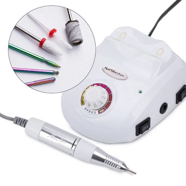 Freză de unghii cu control al vitezei de rotație - alb, 65W