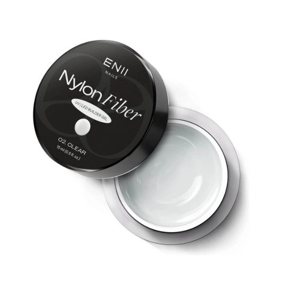 Gel UV/LED pentru construcții ENII Gel Nylon Fiber 02 Clear 15ml