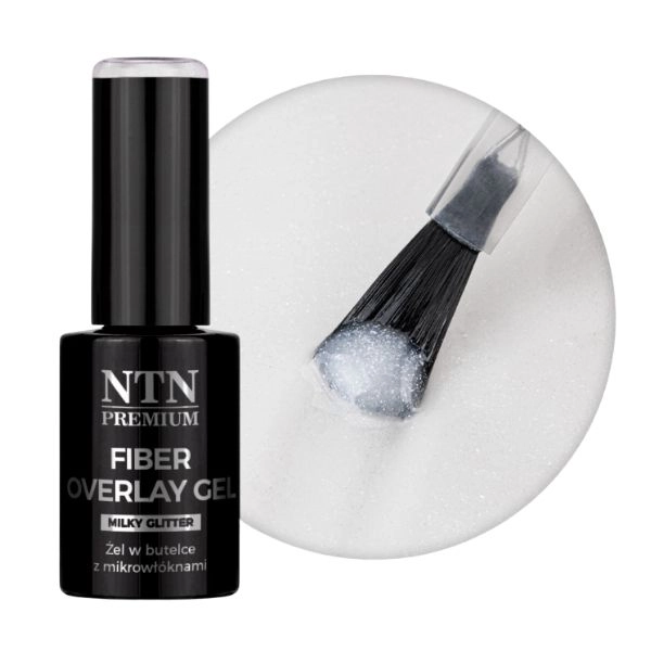 NTN Premium Fiber Overlay Gel, Milky Glitter, 7g