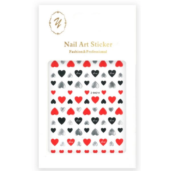 Autocolante pentru unghii - inimioare Z-D4214