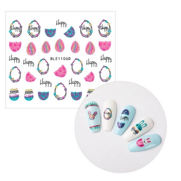 Autocolante 3D pentru unghii - Paște BLE 1106D