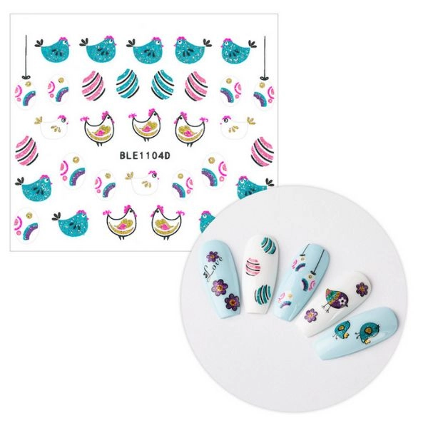 Autocolante 3D pentru unghii - Paște BLE 1104D