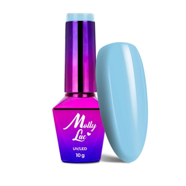 Ojă semipermanentă hibridă UV/LED MollyLac Welcome to Ibiza Sea Wave nr. 114, 10g