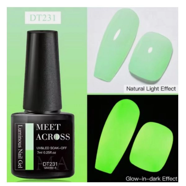 Ojă gel UV/LED Glow in the Dark Candy Gel DT231, 7ml