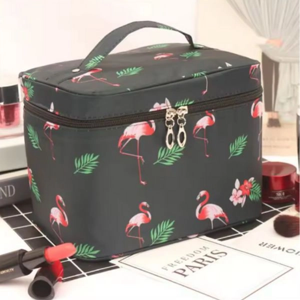 Geantă cosmetică Flamingo - neagră