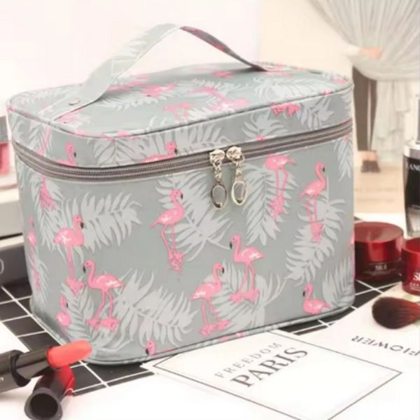 Geantă cosmetică Flamingo - gri