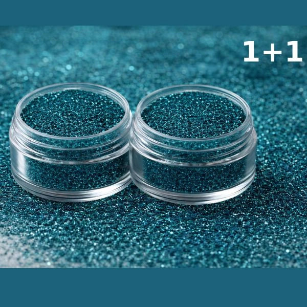 Pudră cu glitter - turcoaz - PROMOȚIE 1+1 GRATUITĂ