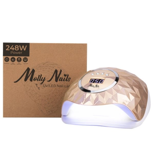 MollyNails Y13, lampă UV/LED 248W, aurie