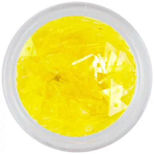 Decoraţiuni galbene pentru unghii - triunghiuri