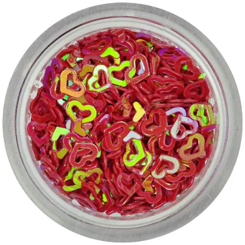 Paiete pentru unghii - inimi roşii