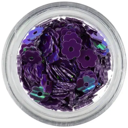 Flori mov închis cu găuri - reflexii colorate