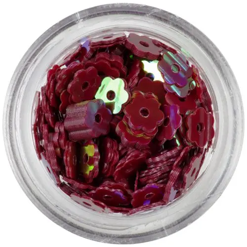 Decoraţiuni bordo - flori cu găuri