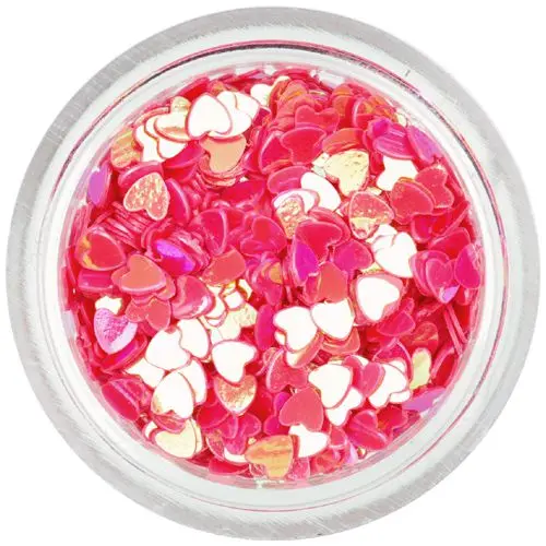 Paiete nail art - inimi în culoarea coralului