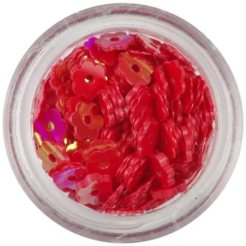 Decoraţiuni roşii - flori cu găuri