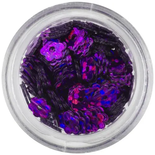 Flori mov cu găuri - reflexii colorate