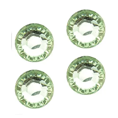 Pietre pentru unghii - verde deschis, 2mm, 50buc