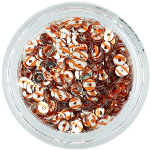 Discuri argintii cu dungi arămii