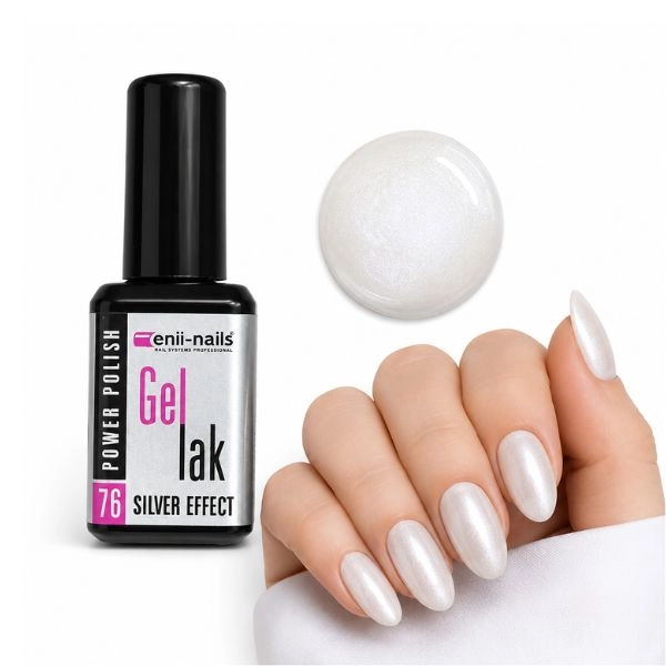 ENII Lac gel UV Power Polish – Silver Effect 76, 11 ml