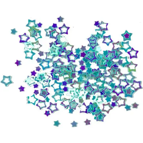 Decoraţiuni nail art - stele albastru deschis