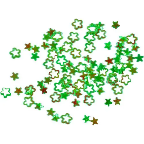 Decoraţiune pentru unghii - stea verde deschis