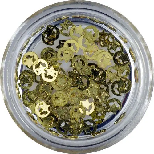 Decorațiuni metalice pentru unghii –  lună cu stea