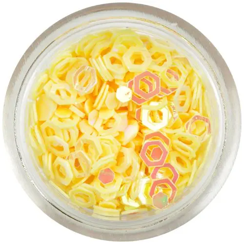 Hexagon decorativ - galben