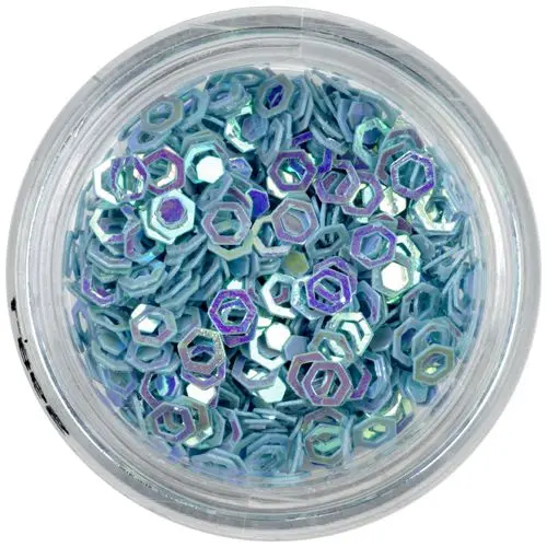 Paiete - hexagoane cu gol în mijloc, albastru deschis