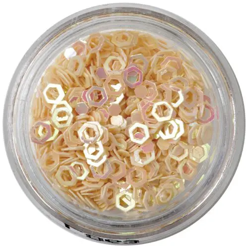 Decoraţiune - hexagoane în culoarea piersicii, contururi