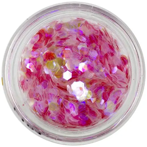 Elemente aqua în formă de hexagon - roz deschis