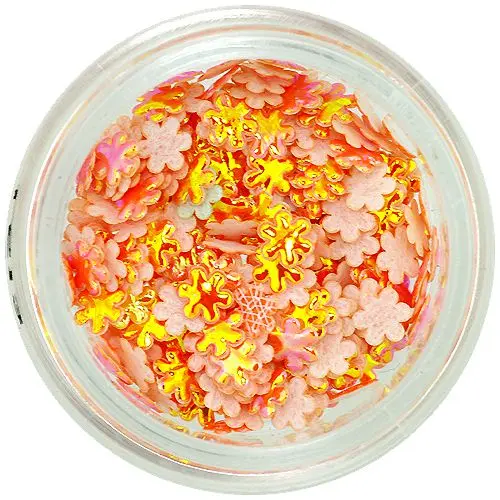 Flori 3D – portocaliu perlat